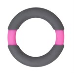 Серое эрекционное кольцо NEON STIMU RING 37MM GREY/PINK 64913 - фото 137555