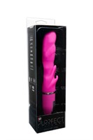 Розовый волнообразный вибратор PURRFECT SILICONE DELUXE VIBE - 15 см. - фото 156451