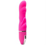 Розовый волнообразный вибратор PURRFECT SILICONE DELUXE VIBE - 15 см. - фото 156450