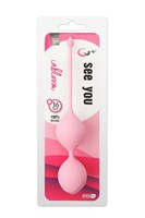 Розовые вагинальные шарики SEE YOU IN BLOOM DUO BALLS 36MM - фото 1395732