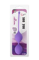 Фиолетовые вагинальные шарики SEE YOU IN BLOOM DUO BALLS 36MM - фото 1395734