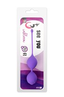 Фиолетовые вагинальные шарики SEE YOU IN BLOOM DUO BALLS 29MM - фото 1428683