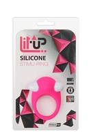 Розовое эрекционное кольцо LIT-UP SILICONE STIMU RING 6 - фото 1395744