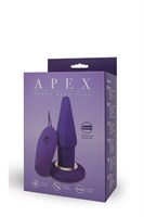 Фиолетовая анальная вибропробка APEX BUTT PLUG LARGE PURPLE - 15 см. - фото 81244
