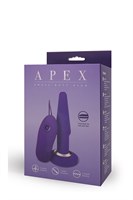 Фиолетовая анальная вибропробка APEX BUTT PLUG SMALL PURPLE - 14 см. - фото 156599