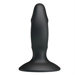 Чёрный массажёр простаты Silicone Butt Plug - 9,3 см. - фото 54750
