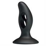 Чёрный массажёр простаты Silicone Butt Plug - 9,3 см. - фото 54751