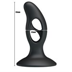 Чёрный массажёр простаты Silicone Butt Plug - 9,3 см. - фото 54752