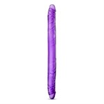 Фиолетовый двусторонний фаллоимитатор B Yours 16  Double Dildo - 40,6 см. - фото 156795