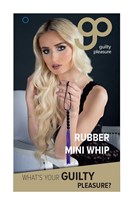 Фиолетовая мини-плеть из резины Rubber Mini Whip - 22 см. - фото 54897