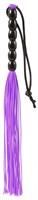 Фиолетовая мини-плеть из резины Rubber Mini Whip - 22 см. - фото 54895