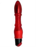 Красный гелевый вибратор Carrie - 25 см. - фото 157086