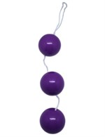 Фиолетовые тройные вагинальные шарики - фото 81481