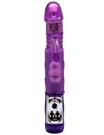 Фиолетовый вибратор с ротацией и функцией Up Down - 24 см. - фото 157158
