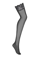 Чёрные чулки Merossa с кружевной резинкой - фото 55184