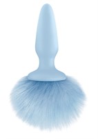 Голубая анальная пробка с голубым хвостиком Bunny Tails Blue 66965 - фото 81904