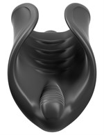 Чёрный мастурбатор Vibrating Silicone Stimulator с вибрацией - фото 1396094