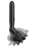 Чёрный вибростимулятор для головки члена с эффектом всасывания Vibrating Roto-Sucker - фото 1396101