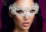 Изысканная белая карнавальная маска Chilirose - фото 158262