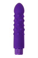Фиолетовый вибратор с шишечками - 17 см. - фото 55874