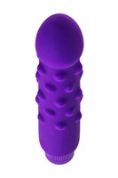 Фиолетовый вибратор с шишечками - 17 см. - фото 55875