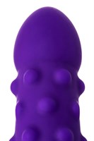 Фиолетовый вибратор с шишечками - 17 см. - фото 55877