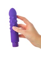 Фиолетовый вибратор с шишечками - 17 см. - фото 55880
