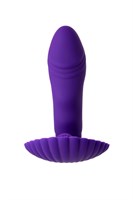 Фиолетовый вибратор для ношения в трусиках - фото 1361673