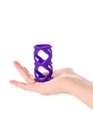 Фиолетовая насадка-сетка на пенис - 7,5 см. - фото 55911