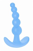 Голубая анальная пробка Bubbles Anal Plug - 11,5 см. - фото 1396554