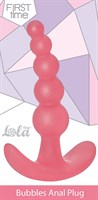 Розовая анальная пробка Bubbles Anal Plug - 11,5 см. - фото 158938