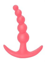 Розовая анальная пробка Bubbles Anal Plug - 11,5 см. - фото 1396556