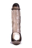 Закрытая дымчатая насадка Toyfa XLover с подхватом - 15,5 см. - фото 56039