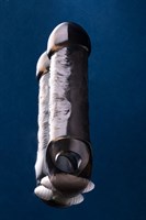 Закрытая дымчатая насадка Toyfa XLover с подхватом - 15,5 см. - фото 56042