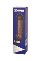 Закрытая дымчатая насадка Toyfa XLover с подхватом - 15,5 см. - фото 56043