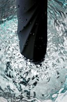 Чёрный вибратор WANAME Gulf с клиторальным отростком - 22,5 см. - фото 82500