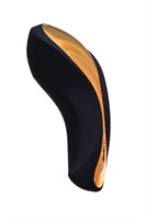 Чёрно-золотой клиторальный вибромассажер WANAME Surf - фото 159255