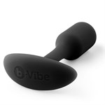 Чёрная пробка для ношения B-vibe Snug Plug 1 - 9,4 см. - фото 1396854