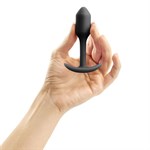 Чёрная пробка для ношения B-vibe Snug Plug 1 - 9,4 см. - фото 1396855