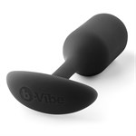 Чёрная пробка для ношения B-vibe Snug Plug 2 - 11,4 см. - фото 1361759