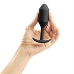 Чёрная пробка для ношения B-vibe Snug Plug 2 - 11,4 см. - фото 1361760