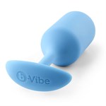 Голубая пробка для ношения B-vibe Snug Plug 3 - 12,7 см. - фото 1361764