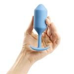 Голубая пробка для ношения B-vibe Snug Plug 3 - 12,7 см. - фото 1361765
