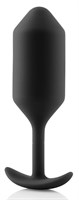 Чёрная пробка для ношения B-vibe Snug Plug 3 - 12,7 см. - фото 82675