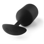 Чёрная пробка для ношения B-vibe Snug Plug 4 - 14 см. - фото 82677
