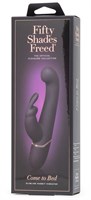 Фиолетовый вибратор Come to Bed Rechargeable Slimline G-Spot Rabbit Vibrator - 22,2 см. - фото 159555