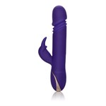 Фиолетовый вибратор с поступательным движением Jack Rabbit Signature Silicone Thrusting Rabbit - 20 см. - фото 82768