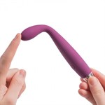 Фиолетовый гибкий тонкий вибратор Coco для G-стимуляции - 18,2 см. - фото 82801