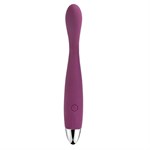 Фиолетовый гибкий тонкий вибратор Coco для G-стимуляции - 18,2 см. - фото 82800