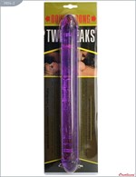 Фиолетовый фаллоимитатор Twin Peaks - 33,5 см. - фото 159846